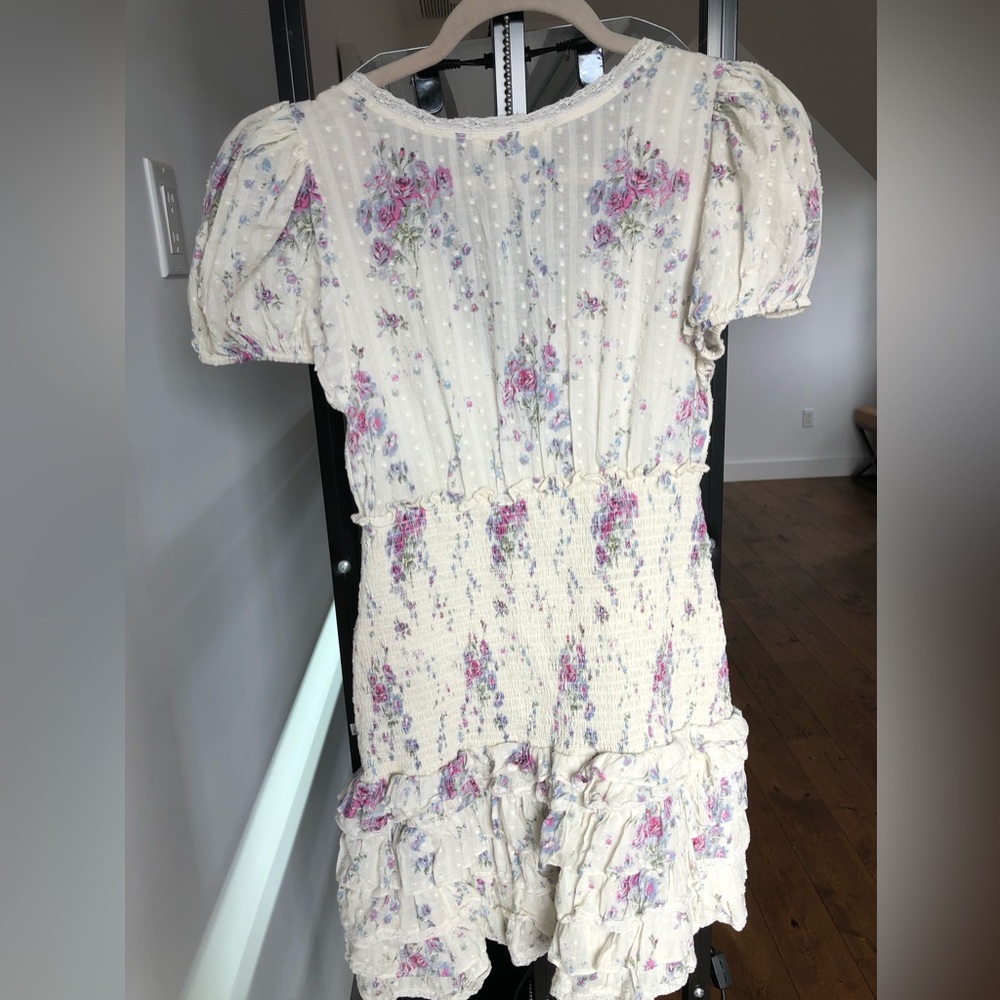LoveShackFancy Radia Mini Dress in Floral Berry Medley Size M WORN ONCE! - Picture 7 of 9